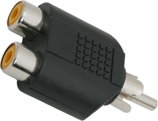 Adaptor RCA Y, 2× mufă RCA la conector RCA