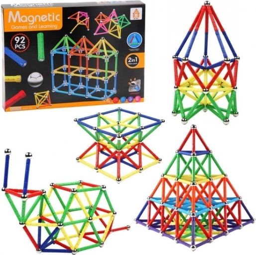 Set de construcție magnetic 92 piese