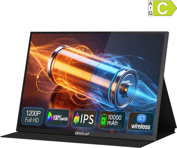 Monitor portabil cu ecran tactil ZEUSLAP P16BT 16" Full HD+