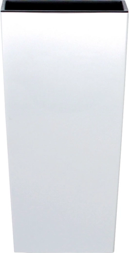 Ghiveci URBI Square Matt cu inserție 29,5 × 29,5 × 55 cm alb