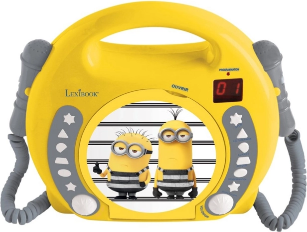 CD player portabil Minionii cu 2 microfoane