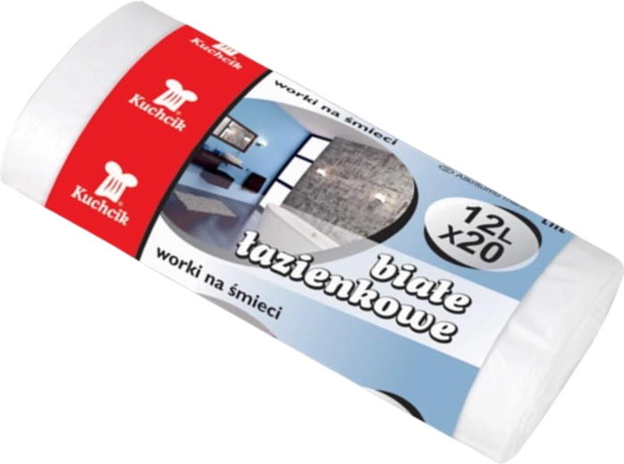 Pungi pentru coș 12 l Kuchcik albe HDPE