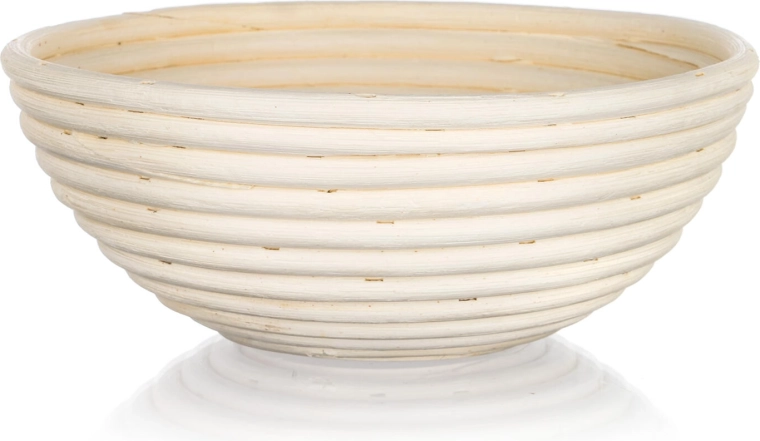 Coș pentru dospirea pâinii cu decor floral 21 cm