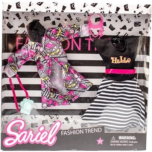 Set de rochii pentru păpuși (2 buc.) cu accesorii