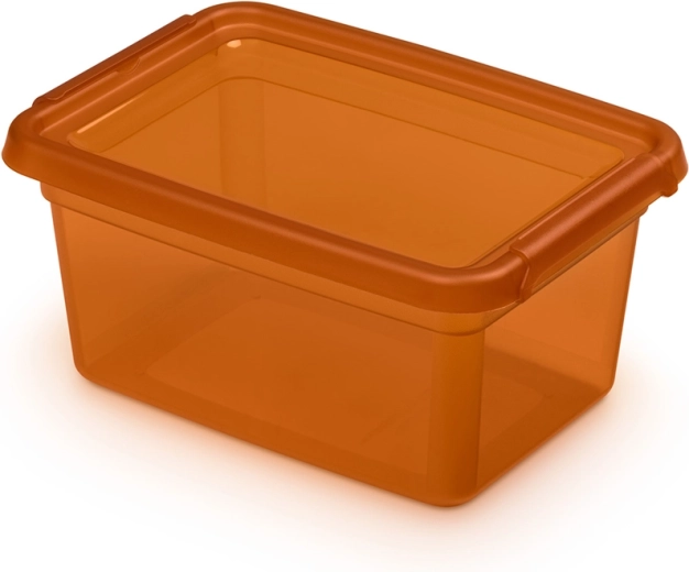 Cutie alimentară Basestore cu capac și cleme 1,5 l, chihlimbar