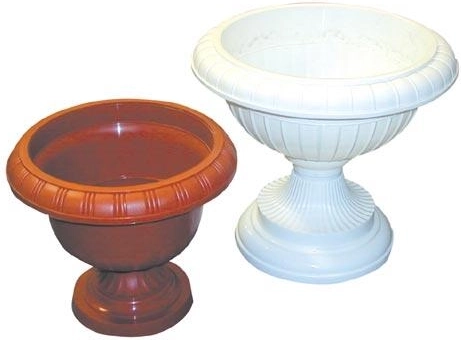 Suport pentru ghiveci AMFORA 34 cm, plastic maro, înălțime 31 cm