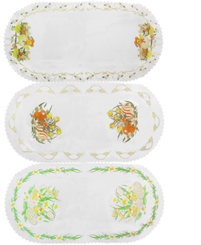 Față de masă de Paște 30 × 50 cm din poliester cu motive de primăvară