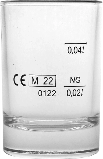 Pahar gradat cu dublă marcă 20/40 ml Chile