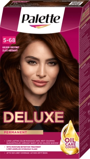 Palette Deluxe vopsea permanentă pentru păr 5-68 auriu alună 50 ml
