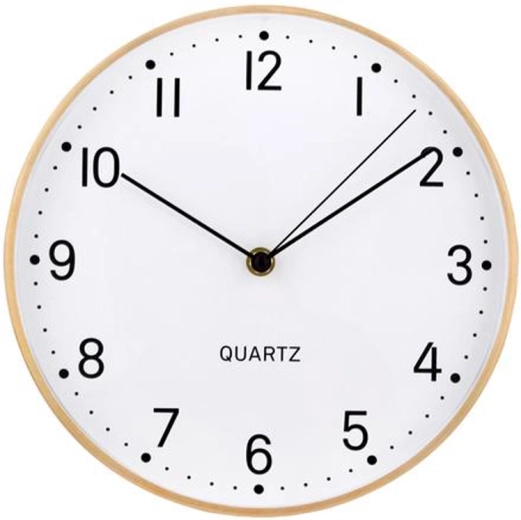 Ceas de perete cu ramă aurie, 24,8 cm