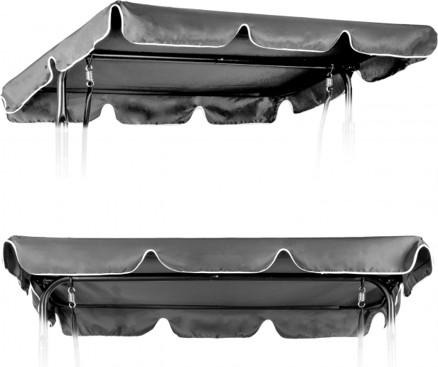 Copertină pentru leagăn de grădină 200 x 120 cm husă impermeabilă gri ModernHome