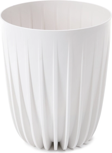 Ghiveci MIRA 14,5 cm din plastic reciclat – alb