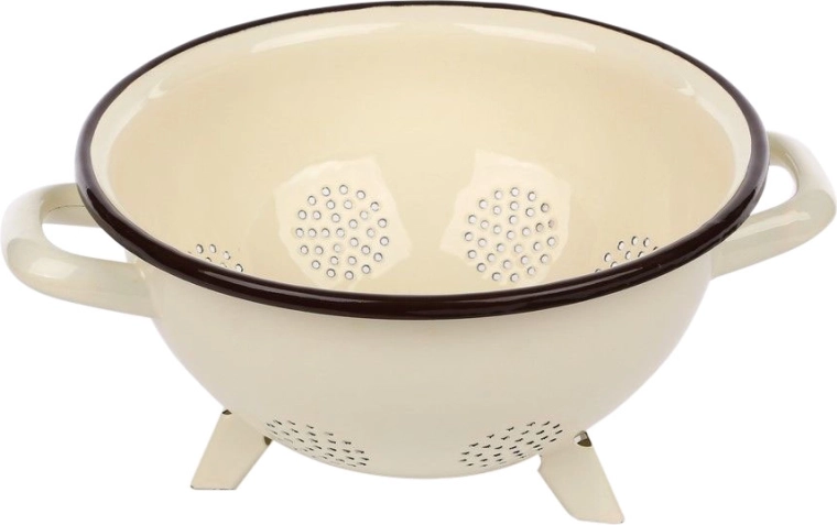 Strecurătoare emailată 22,5 cm crem SILESIA