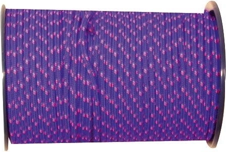 Sfoară împletită din poliester cu miez, 5 mm, colorată, 100 m