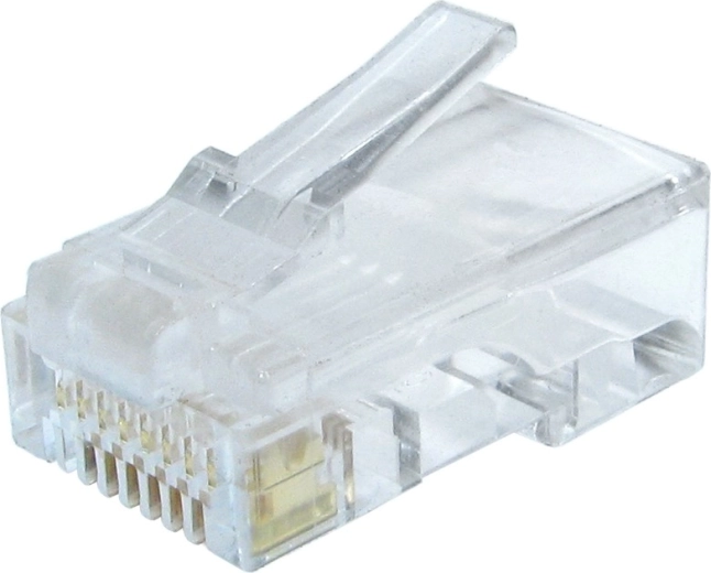 Conector de rețea 8P8C RJ45 Cat 6 pentru cabluri cu conductori rigizi