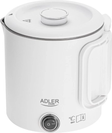 Fierbător de apă de călătorie 0,8 l alb ADLER AD 1388