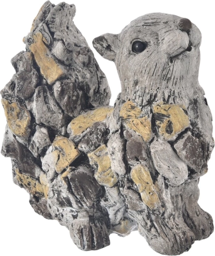 EBI decorațiune ceramică veveriță cu aspect de piatră 30 × 17 × 29 cm