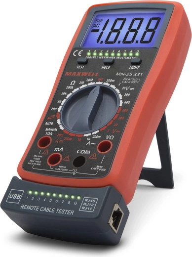 Multimetru digital cu tester de cabluri