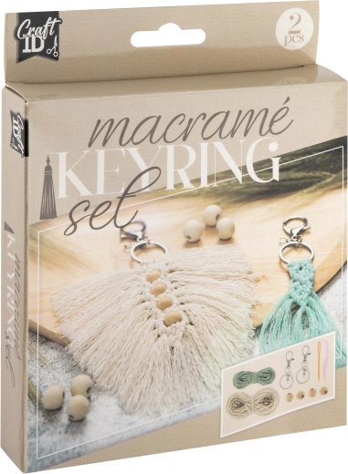 Set creativ macramé – 2 brelocuri pentru chei