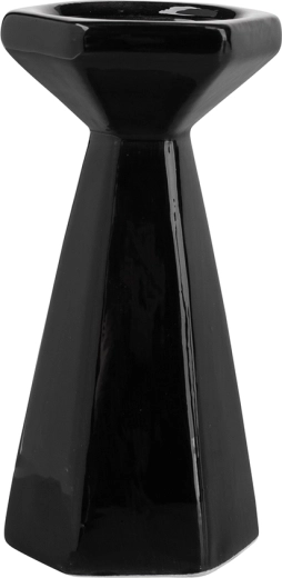 Sfeșnic conic negru 17,5 cm