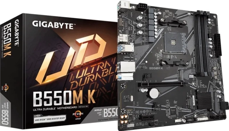 Placă de bază Gigabyte B550M K pentru AM4 mATX