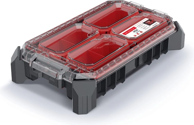 Organizator modular MSX 36,8 × 22,8 × 7,7 cm cu capac transparent