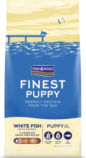 Fish4Dogs Finest granule mici pentru pui cu pește alb și cartofi 6 kg
