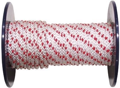 Frânghie împletită din fibră de polipropilenă 8 mm fără miez, colorată, 100 m