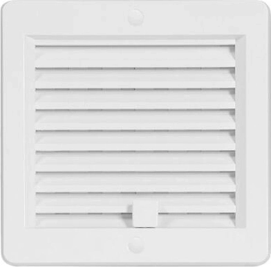 Grilaj de ventilație cu jaluzele 200 × 200 mm alb