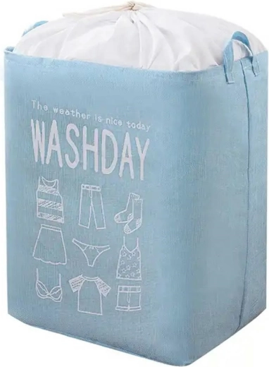 Bq66b coș pentru saci de rufe albastru