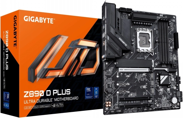 Placă de bază ATX Gigabyte Z890 D PLUS pentru Intel LGA1851