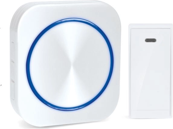 Sonerie wireless Solight pentru locuință, pentru priză, cu buton fără baterii (learning code), albă