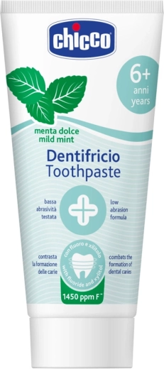 Pastă de dinți Chicco cu mentă delicată pentru copii de la 6 ani