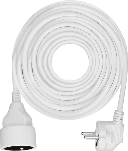 Solight prelungitor cu cuplă 15 m, alb