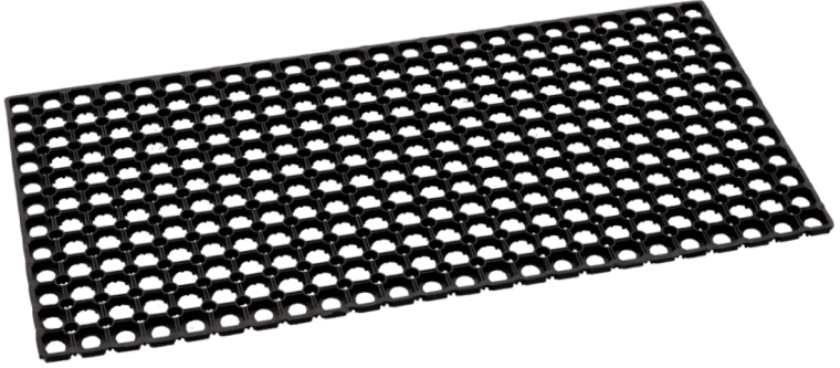 Covoraș de intrare din cauciuc tip fagure 50 × 100 cm, negru