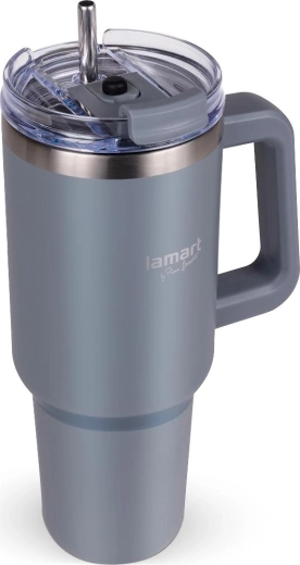 Cană termoizolantă Lamart Huge gri 1,2 l