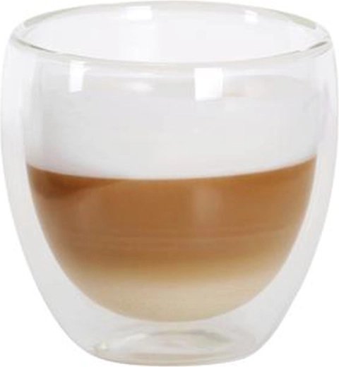 Cană pentru cappuccino din sticlă TORO, cu pereți dubli din sticlă borosilicată, 280 ml