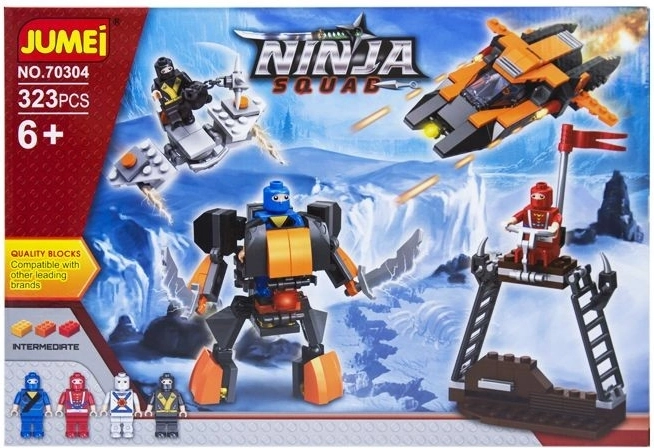 Set de construcție Jumei Ninja Squad 323 piese (războinici ninja) - 1 bucată