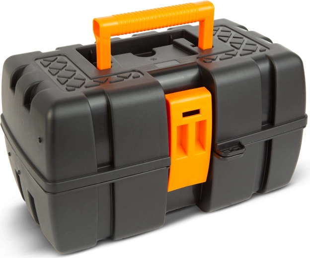 Valiză din plastic pentru scule, cu organizator triplu, 37 x 23 x 21 cm