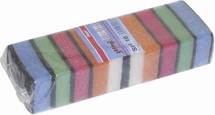 Bureți pentru vase – mix de culori, 10 buc