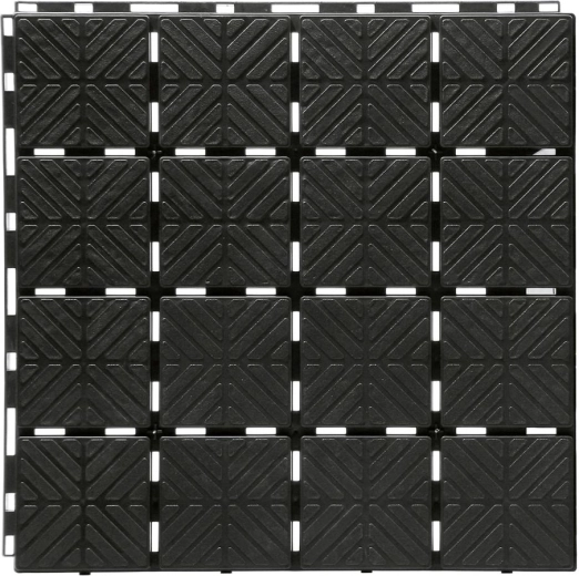 Plăci exterioare modulare EASY SQUARE 40 × 40 cm, negre (9 buc, 1,5 m²)