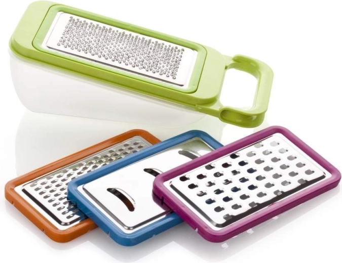 Set de răzătoare de bucătărie interschimbabile cu recipient (4 piese) BANQUET