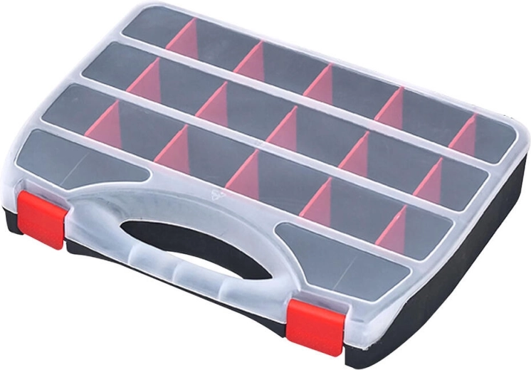 Organizator din plastic Domino 360 × 268 × 66 mm cu compartimente reglabile