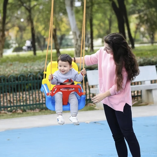 leagăn pentru copii 3în1 cu spătar înalt și bară de siguranță