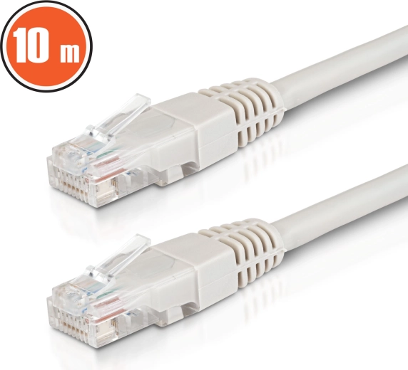 Cablu de rețea patch UTP CAT6 CCA 10 m gri
