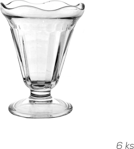 Cupe din sticlă pentru înghețată Chicago 0,25 l (6 buc.)