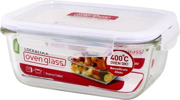 Tavă de copt din sticlă cu capac 740 ml din sticlă borosilicată