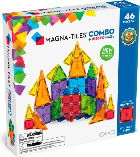 Construcție magnetică Magna-Tiles combo 46 piese