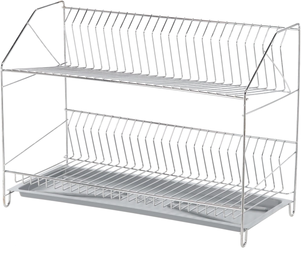 Uscător de vase ANDER cu două niveluri, cromat, argintiu