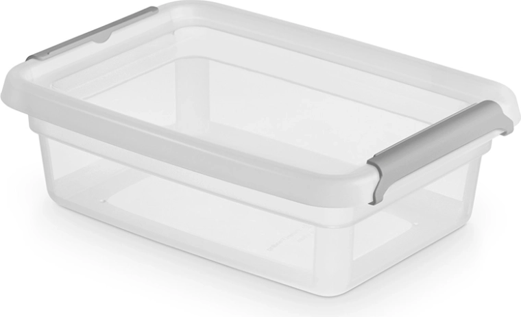 Basestore cutie din plastic cu capac cu cleme 1 l